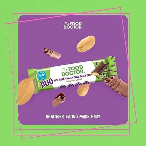 The Food Doctor Salted Peanut Keto Bar, Low Carb Bar, High Protein Bar, High Fibre, Pack of 12