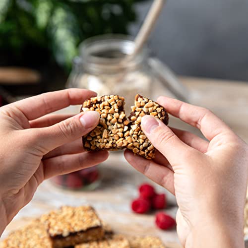 TRIBE Protein Flapjacks - Choc Peanut - Great-Tasting Natural Plant Energy - Vegan, Dairy Free & Gluten Free (12 x 50g Bars) (Raspberry)