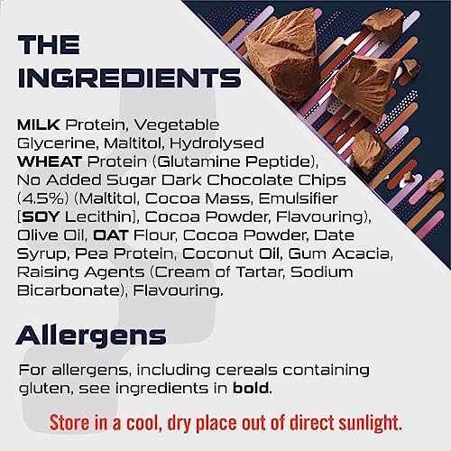 SCI-MX High Protein Double Chocolate Cookie Box - 23g protein, 2.3g sugar + 265 calories per cookie - Pack of 12 x 75 g - Low Sugar - Pre / Post Workout Snack - Suitable for Vegetarians