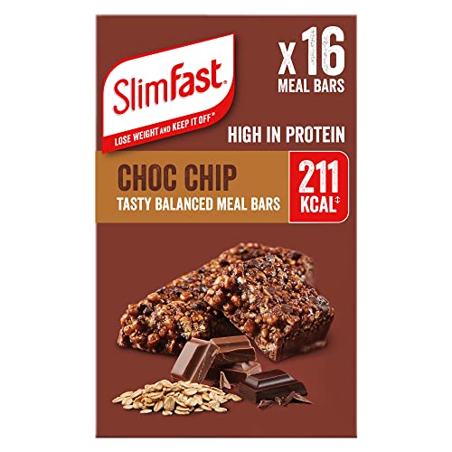 16 x 60g Delicious SlimFast Choc Chip Meal Bars