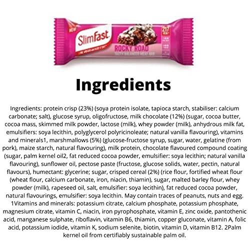 SLIMFAST Meal Replacement Pack: 4x60g Bars – Various Flavors