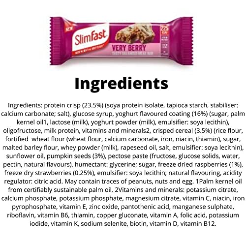 SLIMFAST Meal Replacement Pack: 4x60g Bars – Various Flavors
