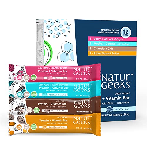 NaturGeeks Protein + Vitamin Bar Variety Pack