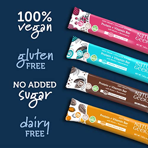 NaturGeeks Protein + Vitamin Bar Variety Pack