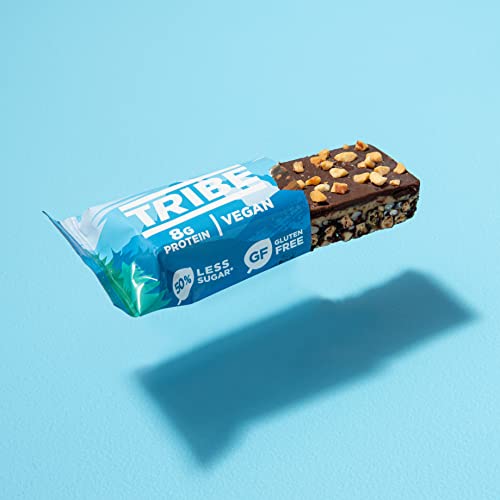 TRIBE Triple Decker Choc Peanut Protein Bars - Natural, Vegan (12 x 40g)