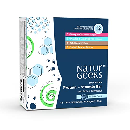 NaturGeeks Protein + Vitamin Bar Variety Pack