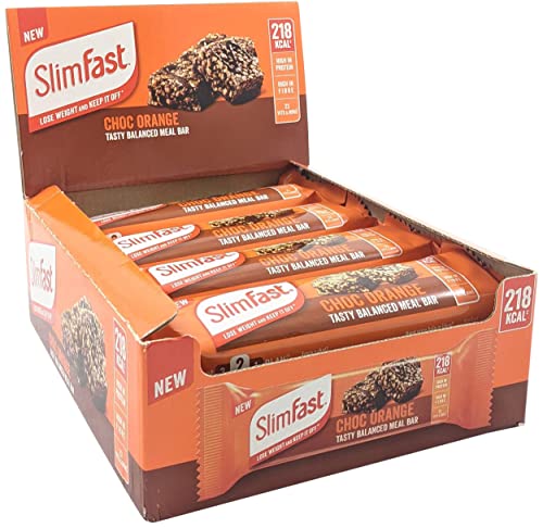 12-Pack SlimFast Meal Replacement Snack Bars, 60g (Choc Orange)