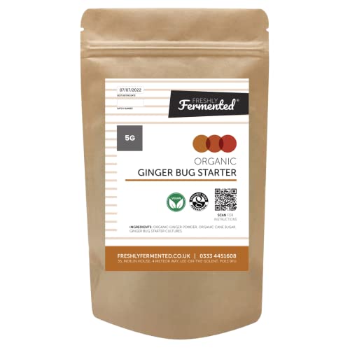 Freshly Fermented – Organic & Vegan Friendly Ginger Beer Starter Culture, Ginger Bug Style