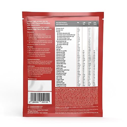 Shake That Weight - Variety Noodles x7 - Healthy Meal Replacement Diet Plan for Weight Loss - Very Low Calorie Diet - VLCD - High Protein, Low Carbs