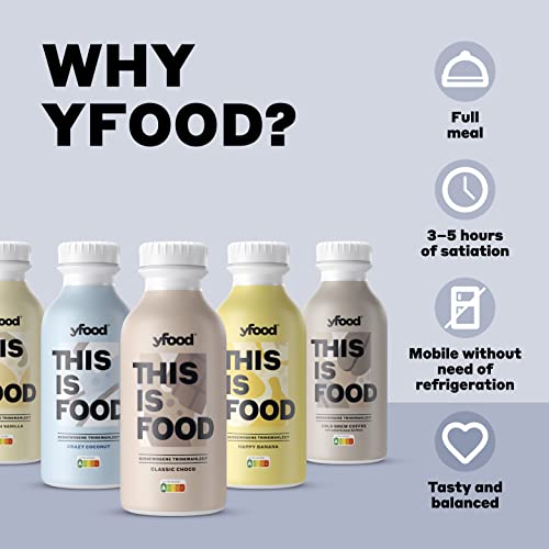 yfood Tasterpack, tasty meal replacement, THIS IS FOOD drink, 34g of protein, 26 vitamins and minerals, 5 flavor Tasterpack (5 x 500ml)