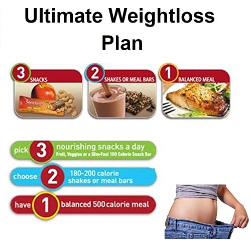 Slim Fast 16 x 60g Meal Bars - Chocolate Chip & Orange Flavors