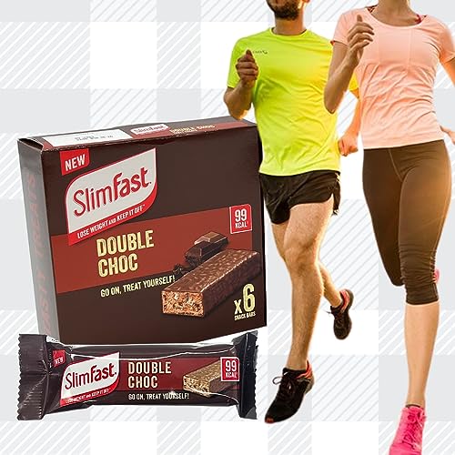 AETN Creations Slim Fast Chocolate Snack Bar 2 Boxes (12x25g) 99Kcal Sweet, Indulgent Treat On The Go with AETN Creations Fridge Magnet and Meal Planner