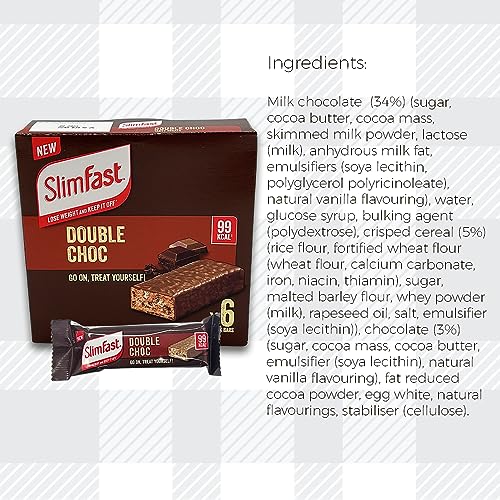 AETN Creations Slim Fast Chocolate Snack Bar 2 Boxes (12x25g) 99Kcal Sweet, Indulgent Treat On The Go with AETN Creations Fridge Magnet and Meal Planner