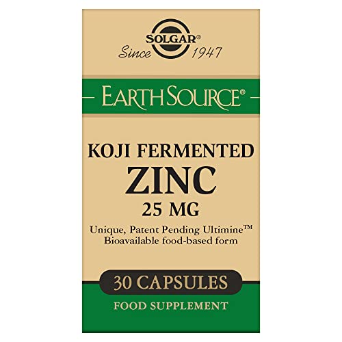 Solgar® EarthSource Food-Fermented Koji Zinc 25mg - Pack of 30 - Immune System Support - Supports Healthy Skin, Hair and Nails