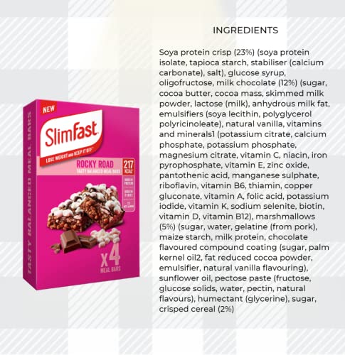 Delicious, Protein-Packed 16x60g Meal Bars for Weight Loss