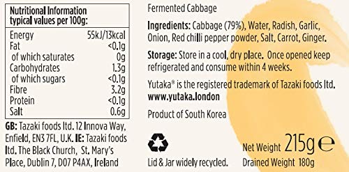 Yutaka Korean Kimchi, 180g
