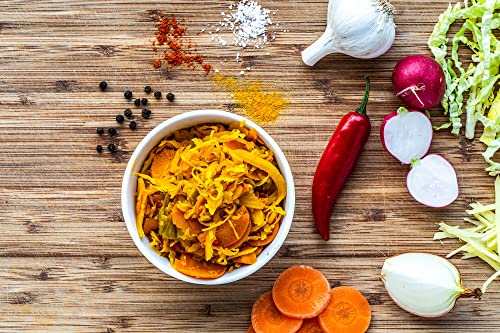 Loving Foods *Organic & Made in the UK* Turmeric & Black Pepper Kimchi (475g) Raw, Unpasteurised & Bursting with Beneficial Live Bacteria (1 x Jar)