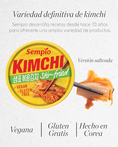 Sempio Kimchi Can, Vegan Gluten-Free, No Added Preservatives Artificial Colors or Flavors (Stir-Fried)