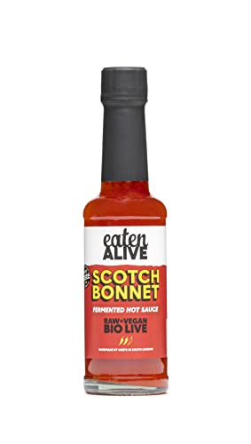 Eaten Alive - Scotch Bonnet Fermented Hot Sauce (150ml) Vegan & Made In The UK - Award Winning