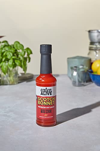 Eaten Alive - Scotch Bonnet Fermented Hot Sauce (150ml) Vegan & Made In The UK - Award Winning