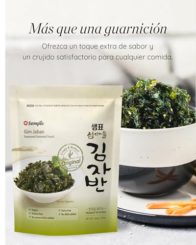 Sempio Crispy Seaweed Sprinkles and Snack, GIM Jaban, Original, 1.76 Ounce