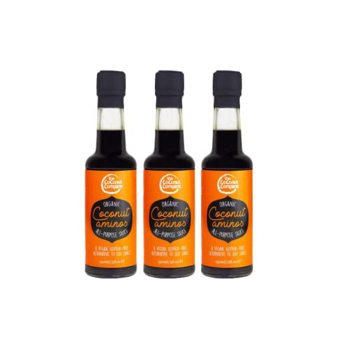 Organic Coconut Aminos - Vegan, Gluten-Free, Raw, Soy-Free, Amino acids, Naturally Fermented, Low Salt, Coconut Seasoning, Soy Sauce Alternative (Pack of 3)