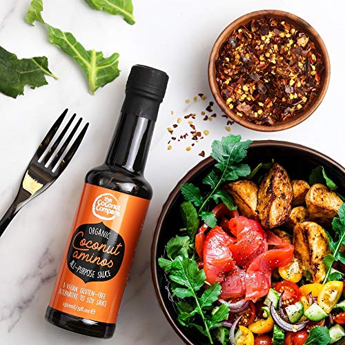 Organic Coconut Aminos - Vegan, Gluten-Free, Raw, Soy-Free, Amino acids, Naturally Fermented, Low Salt, Coconut Seasoning, Soy Sauce Alternative (Pack of 3)