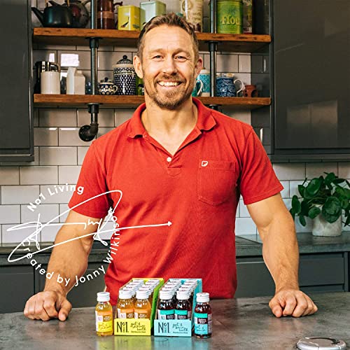 No.1 Living Kombucha Drink Health Shots - 10 x 60ml Bottles - High Fibre, Live Cultures, Low Sugar, 100% Natural, Vegan - Supporting Gut & Immune Health