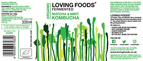 Loving Foods Award Winning *Organic & Made in The UK* Kombucha & Jun-Kombucha Mixed Case (330ml) Raw, Unpasteurised & Bursting with Beneficial Live Bacteria (6 x Bottles)
