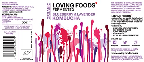 Loving Foods Award Winning *Organic & Made in The UK* Kombucha & Jun-Kombucha Mixed Case (330ml) Raw, Unpasteurised & Bursting with Beneficial Live Bacteria (6 x Bottles)