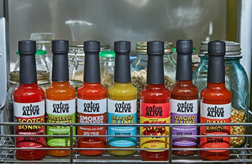 Eaten Alive - Jalapeño & Lime Fermented Hot Sauce (150ml) Vegan & Made In The UK - Award Winning