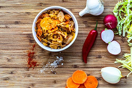 Loving Foods Award-Winning *Organic & Made in the UK* Sauerkraut & Kimchi (2 x 475g) Raw, Unpasteurised & Bursting with Beneficial Live Bacteria (2 x Jars)
