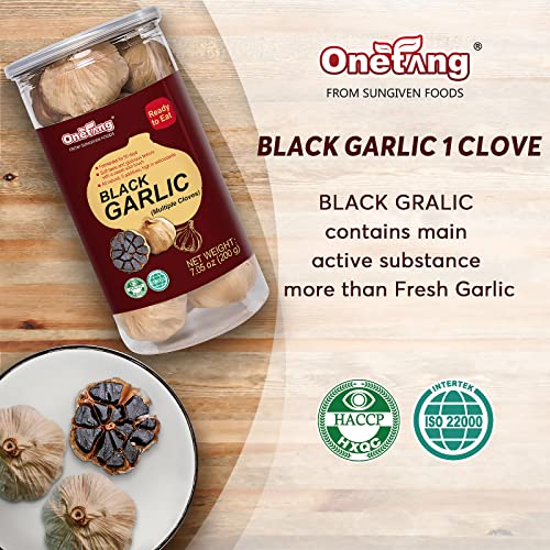 ONETANG Black Garlic 200g Pack of 2 Natural Fermented 90 Days Ready to Eat Salad High in Antioxidants 400g