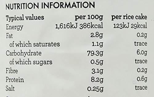 Kallo Organic Lightly Salted Rice Cakes, Wholegrain Slices, Low Fat Healthy Snacks, Vegan Friendly, Gluten Free & Sugar Free with No Artificial Colours or Flavours, Single Pack – 1 x 130g