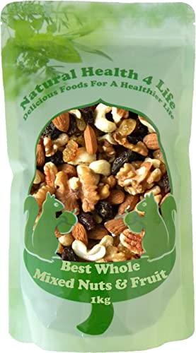 Natural Health 4 Life Snack Nut Fruit Mixed Fruit and Nut (Walnuts, Almonds, Cashews, Pecans, Raisins, Sultanas) 1 kg in Resealable Pouch (1 Pouch)