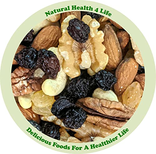 Natural Health 4 Life Snack Nut Fruit Mixed Fruit and Nut (Walnuts, Almonds, Cashews, Pecans, Raisins, Sultanas) 1 kg in Resealable Pouch (1 Pouch)