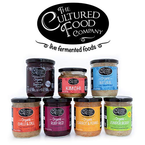 Carrot & Fennel Sauerkraut - Organic, Raw & Unpasteurised - Traditionally Fermented - 2 x 400g Jar - by The Cultured Food Company