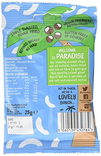 URBAN FRUIT Coconut Chips - Snack Pack - Vegan Snack - 14 x 25 g