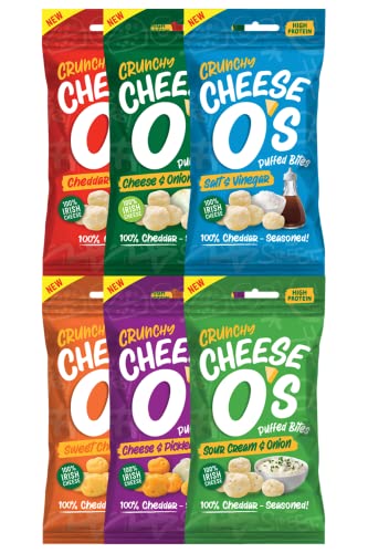 CheeseO's Crunchy Puffed Cheese Snacks | Variety Multipack 10x25g | High Protein | Low Carb | Keto Friendly | Vegetarian | Gluten Free