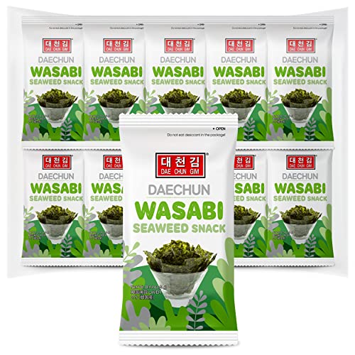 Daechun(Choi''s1) Wasabi Seaweed Snack, 21 Pack, Product of Korea