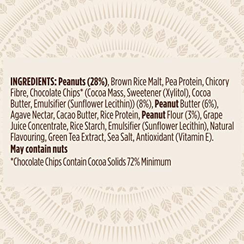Pulsin - Caramel Choc & Peanut Vegan Protein Bars - 18 x 50g - 13g Protein, 5.1g Fibre, 240 Kcal Per Serving - Gluten Free, Plant Based, Palm Oil Free & Dairy Free Snack Bar