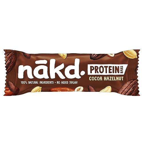Nakd Cocoa Hazelnut Protein Bar - Vegan - Gluten Free - Healthy Snack, 45g (Pack of 16 bars)