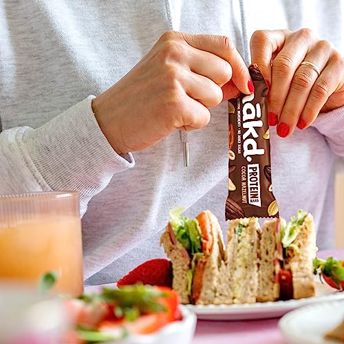 Nakd Cocoa Hazelnut Protein Bar - Vegan - Gluten Free - Healthy Snack, 45g (Pack of 16 bars)