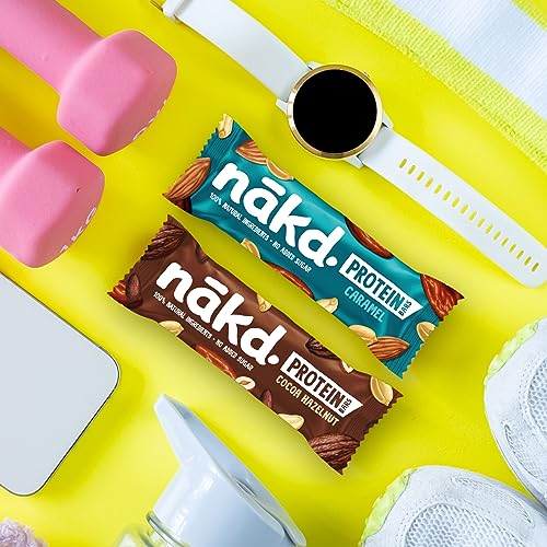Nakd Cocoa Hazelnut Protein Bar - Vegan - Gluten Free - Healthy Snack, 45g (Pack of 16 bars)