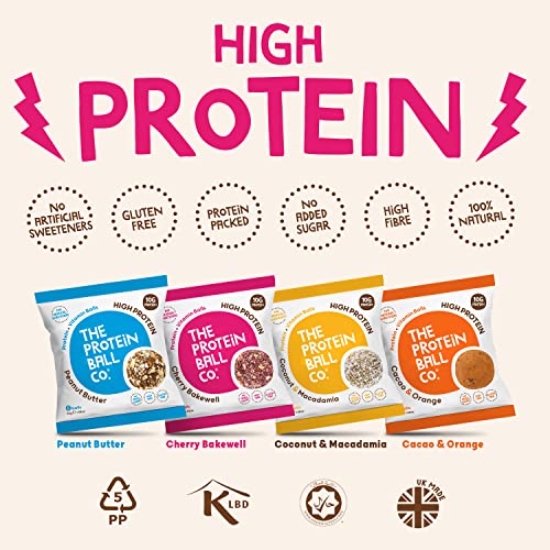 Protein Balls Mixed Variety Pack by The Protein Ball Co - Natural, Protein Snacks with Added Vitamins - 10 x 45g Bags - High Fibre, Gluten Free, No Artificial Sweeteners