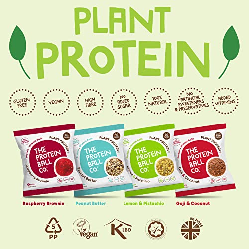 Protein Balls Mixed Variety Pack by The Protein Ball Co - Natural, Protein Snacks with Added Vitamins - 10 x 45g Bags - High Fibre, Gluten Free, No Artificial Sweeteners