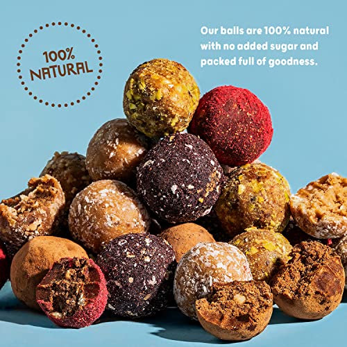 Protein Balls Mixed Variety Pack by The Protein Ball Co - Natural, Protein Snacks with Added Vitamins - 10 x 45g Bags - High Fibre, Gluten Free, No Artificial Sweeteners