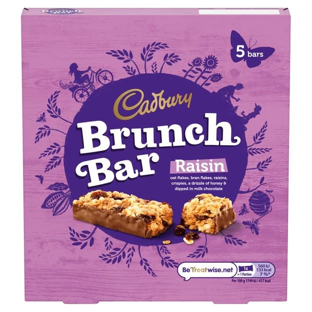 Cadbury Brunch Bar Bundle - Delicious Chocolate Cereal Snack Bars with Choc Chip, Raisin, and Peanut Flavours - Great Cereal Bar Assortment (3 Boxes) - Exclusive to ClickwithNik