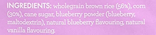 Kallo Blueberry & Vanilla Corn & Rice Cakes, Wholegrain Low Fat Healthy Snacks for Adults & Children, Vegan Friendly, Gluten Free, No Artificial Flavours or Preservatives, Single Pack – 1 x 131g