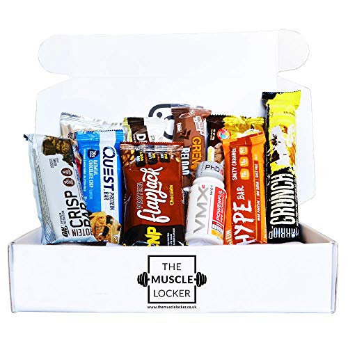Protein bar snack box whey protein Isolate protein cookies healthy snacks low calorie protein snacks selection packs low carb high protein flapjack bars The Muscle Locker